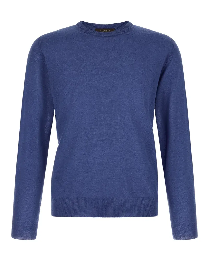 Slowear Giro Pullover aus meliertem Garn - Blau Blau