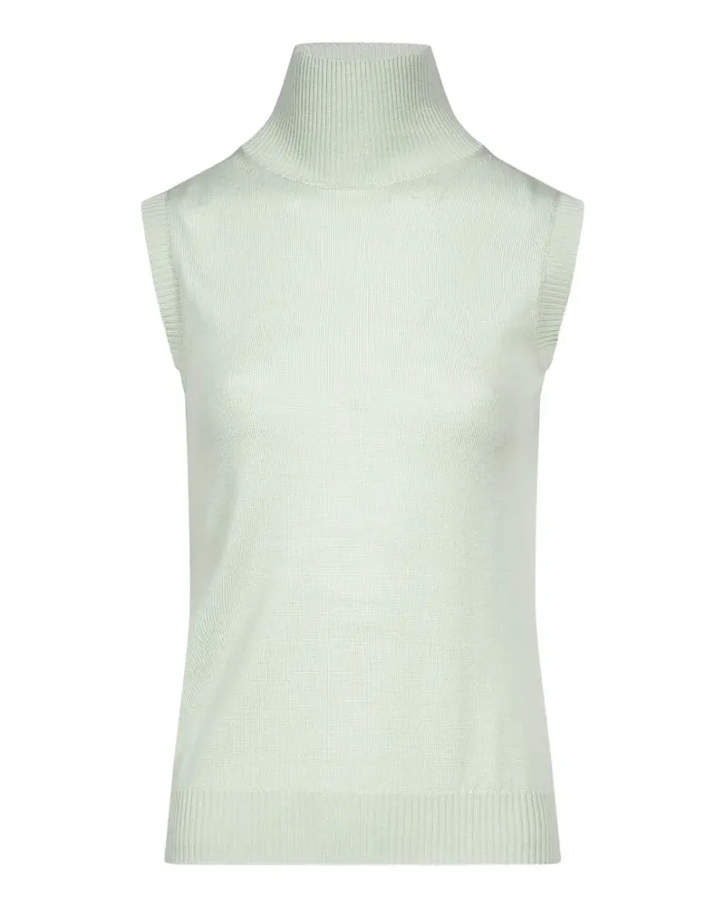 SPORTMAX Ärmelloser Rollkragenpullover - Grün Grün
