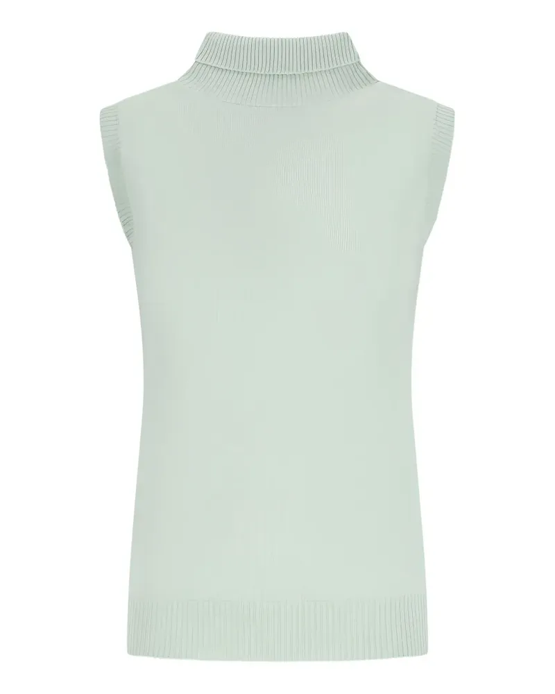 SPORTMAX Ärmelloser Rollkragenpullover - Grün Grün