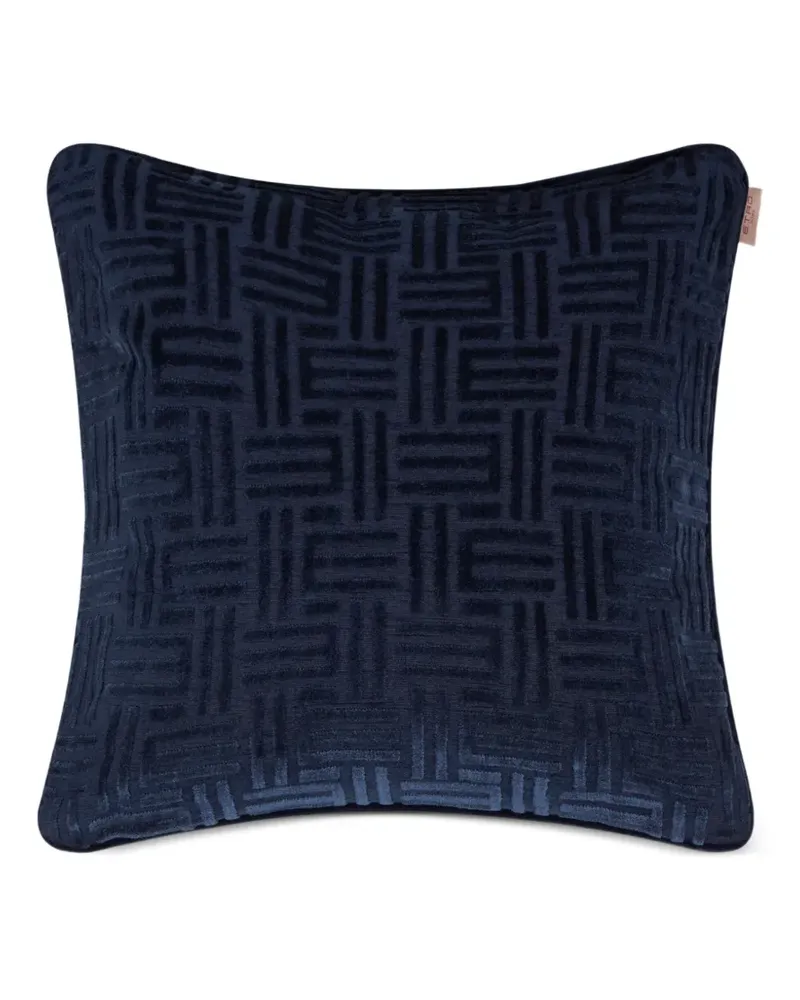 Etro Kissen mit Jacquard-Monogramm - Blau Blau