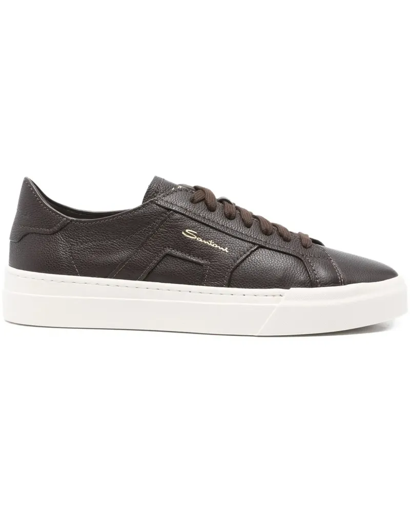 Santoni Sneakers mit Schnürung - Braun Braun