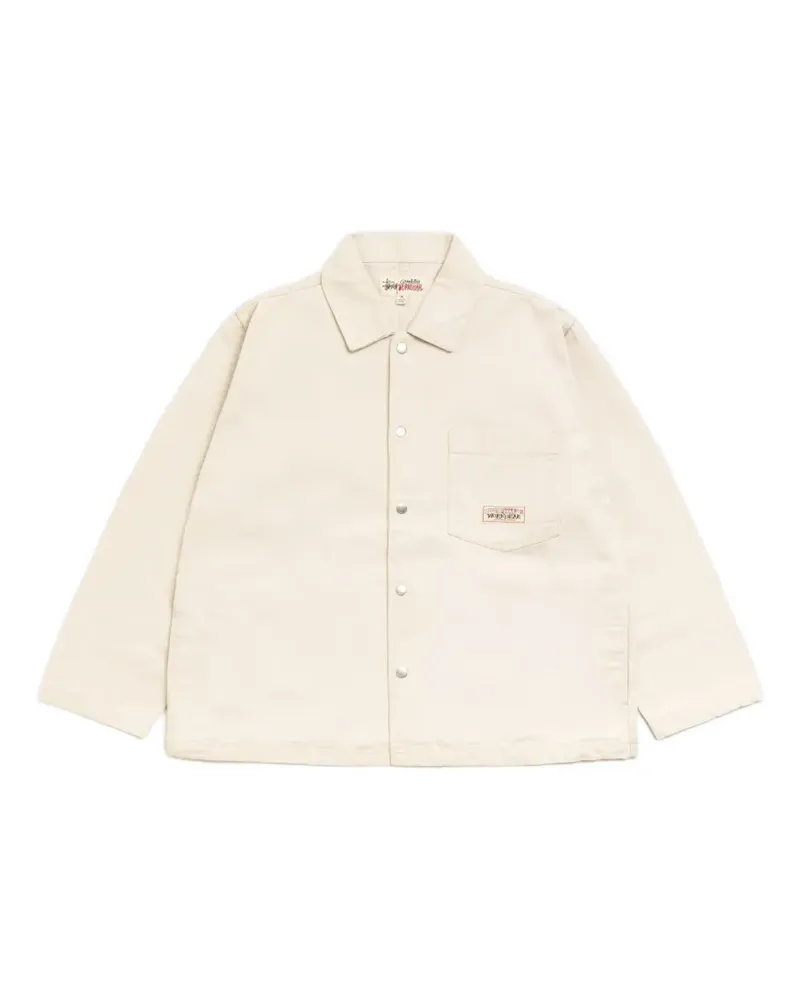 Stüssy button-up overshirt - Nude Nude