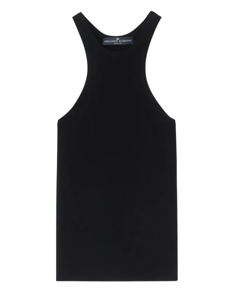 Ermanno Scervino Geripptes Neckholder-Top - Schwarz Schwarz