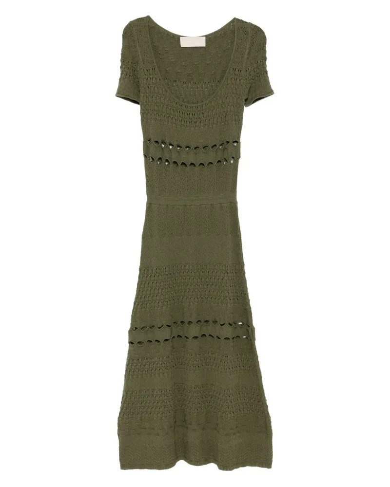 Elie Saab Midikleid mit Cut-Outs - Grün Grün
