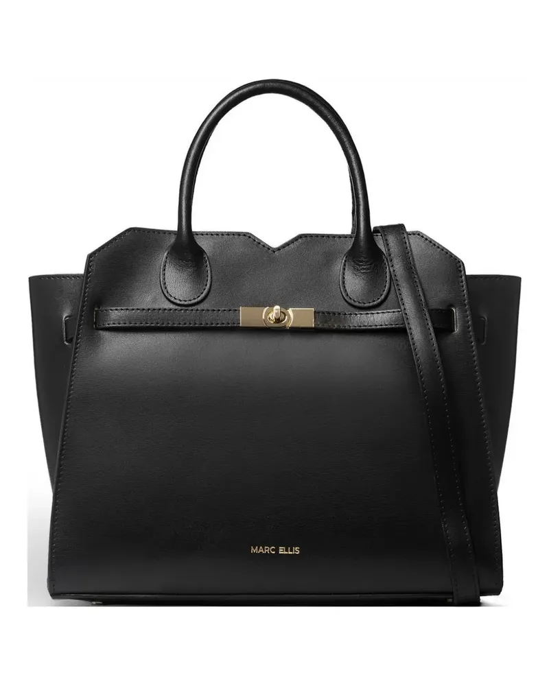 MARC ELLIS Antilia twist-lock tote bag - Schwarz Schwarz