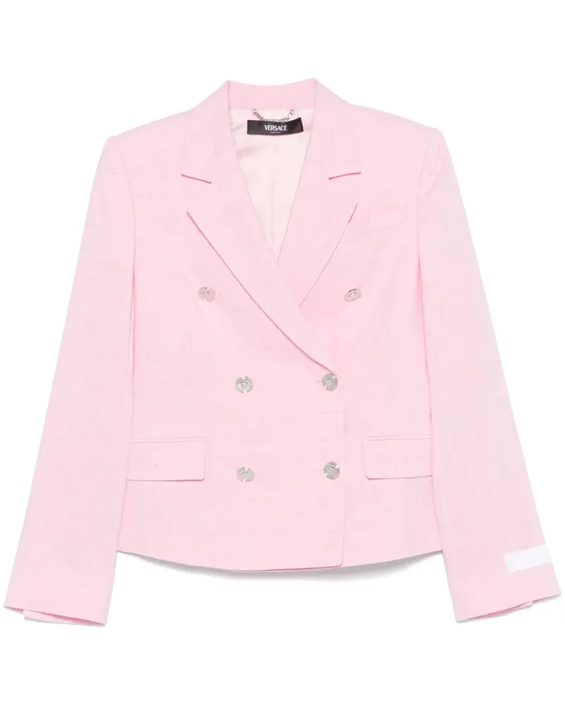Versace Doppelreihiges Malfilé-Sakko - Rosa Rosa