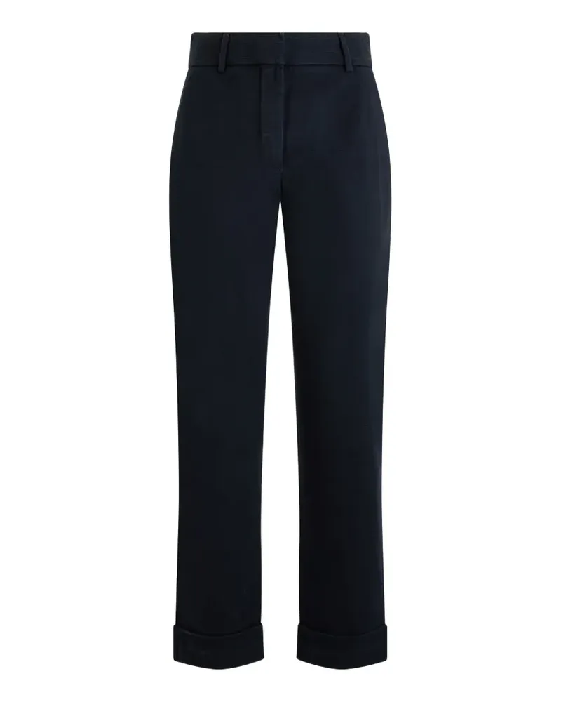MOORER Sabrina-Drl turn-up trousers - Schwarz Schwarz