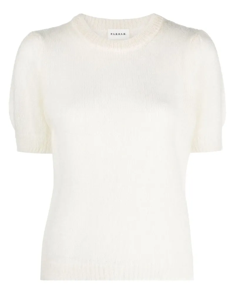 P.A.R.O.S.H. Kurzärmeliges Strickoberteil - Nude Nude