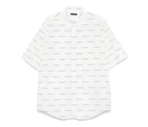 Hemd mit Logo-Print - Weiß