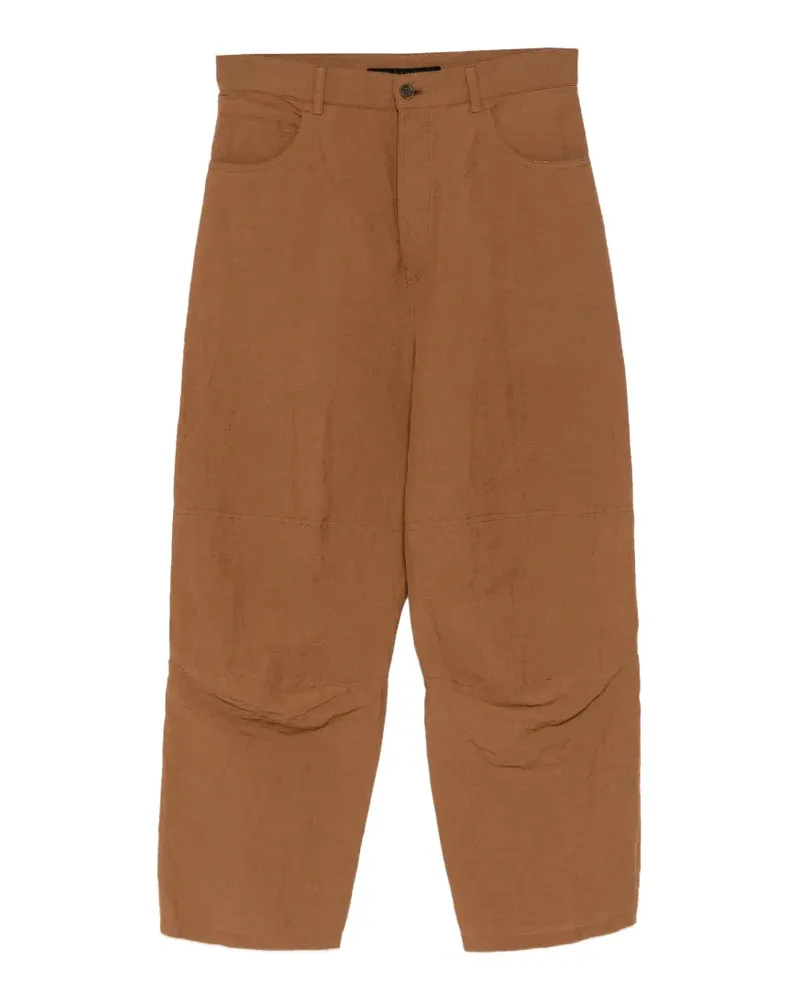 forme d'expression Skewed five-pocket trousers - Braun Braun