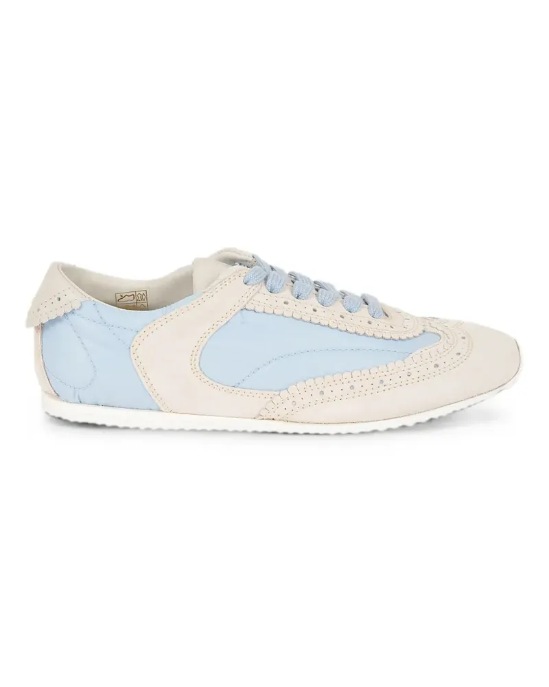 Ermanno Scervino brogue-detail scalloped sneakers - Blau Blau