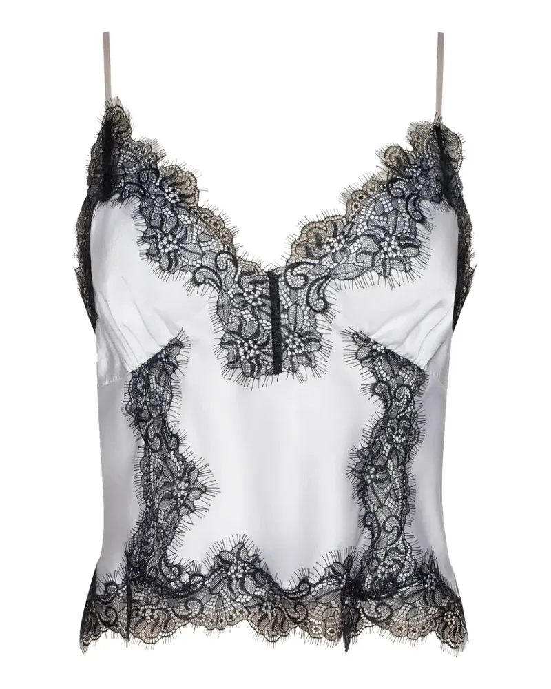 L'Agence Kimber lace-trim camisole - Weiß Weiß
