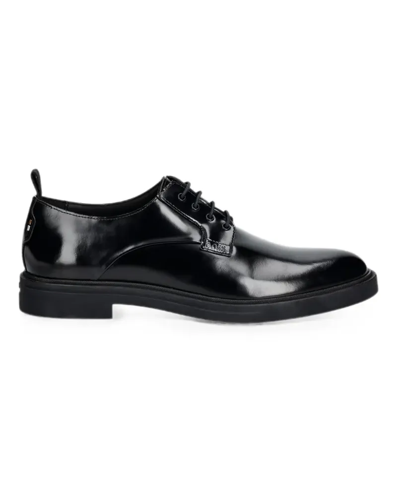 HUGO BOSS Derby-Schuhe aus poliertem Leder - Schwarz Schwarz