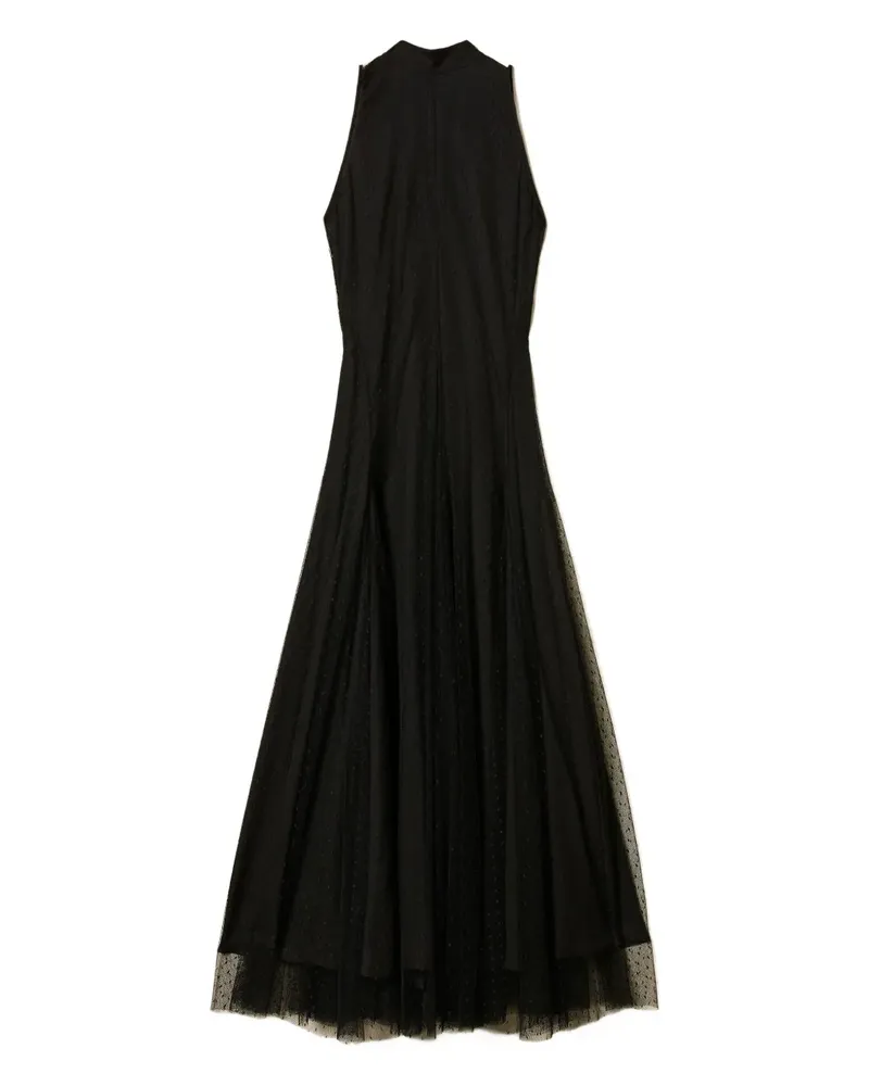 Twin-Set Ärmelloses Maxikleid - Schwarz Schwarz