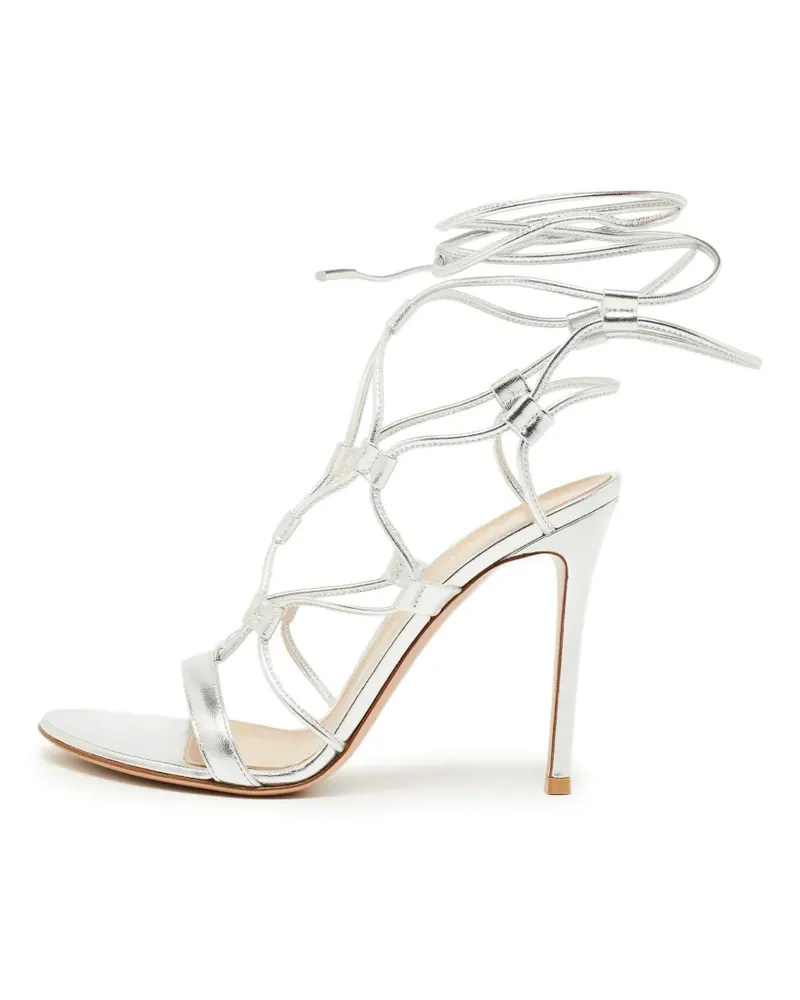 Gianvito Rossi Giza ankle-tie sandals - Silber Silber