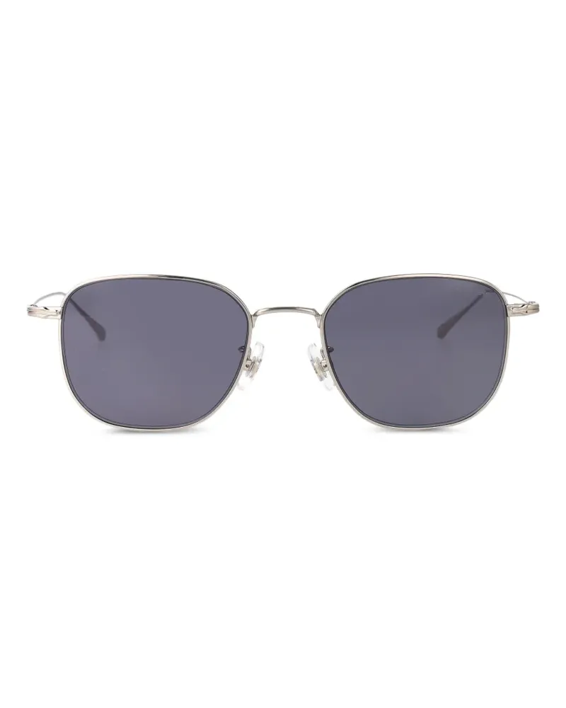 Montblanc geometric-frame sunglasses - Silber Silber