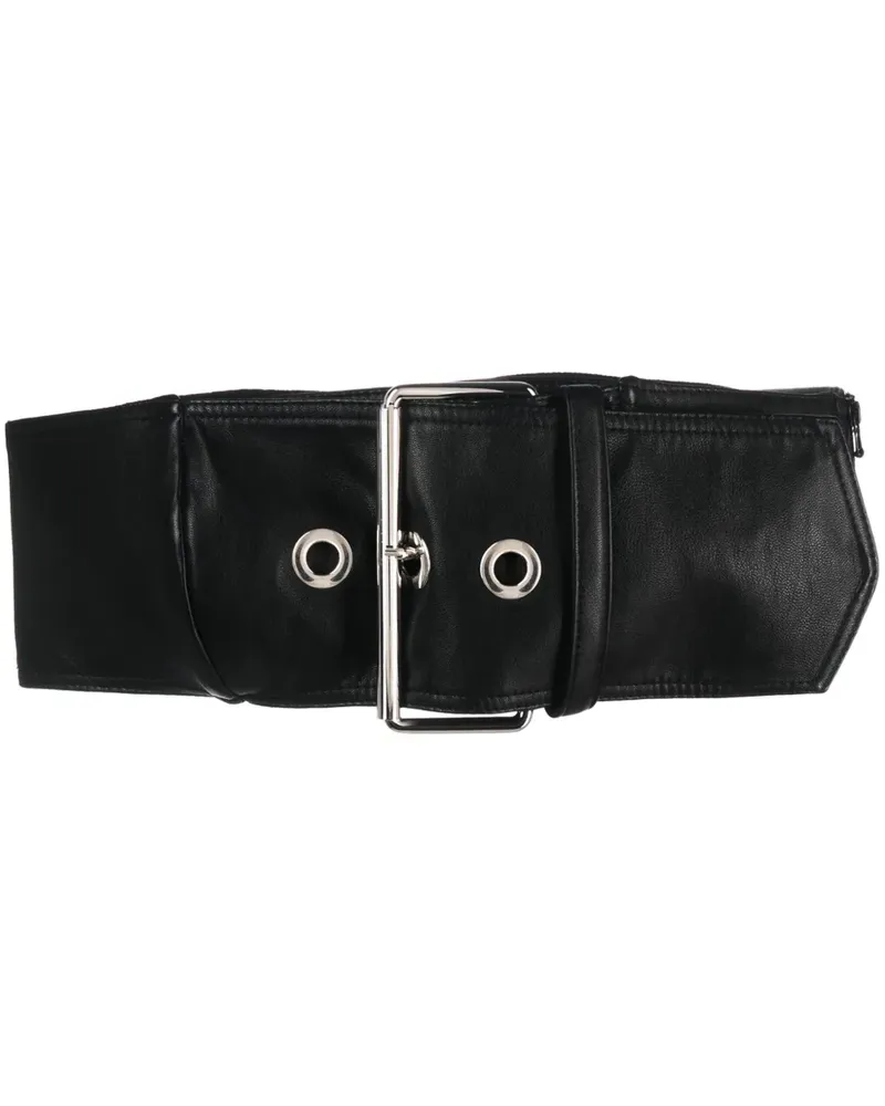 Moschino Bandeau-Top mit Schnalle - Schwarz Schwarz