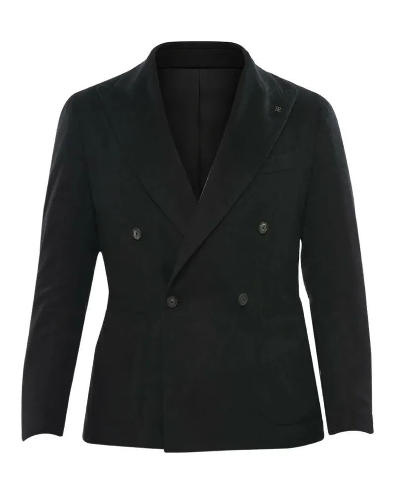 Tagliatore peak-lapel double-breasted blazer - Schwarz Schwarz