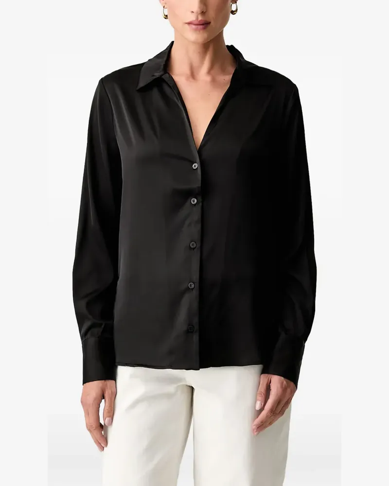 Guess satin-finish long-sleeve shirt - Schwarz Schwarz