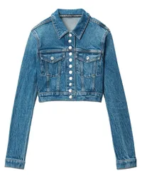 Alexander Wang Shrunken Jeansjacke Blau