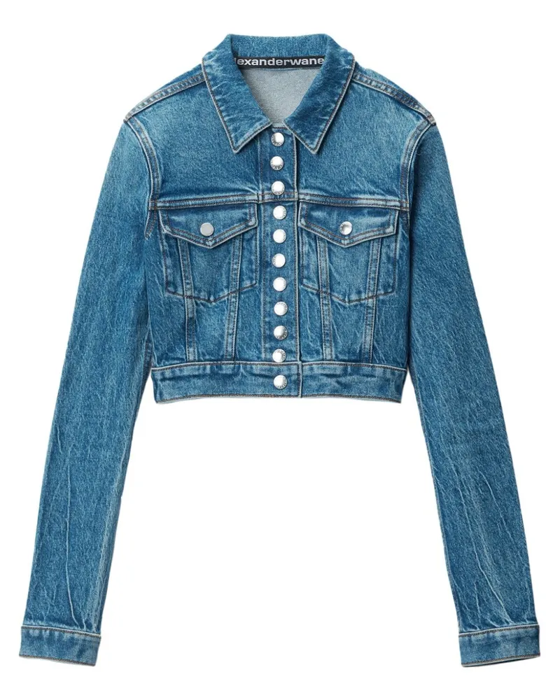 Alexander Wang Shrunken Jeansjacke - Blau Blau