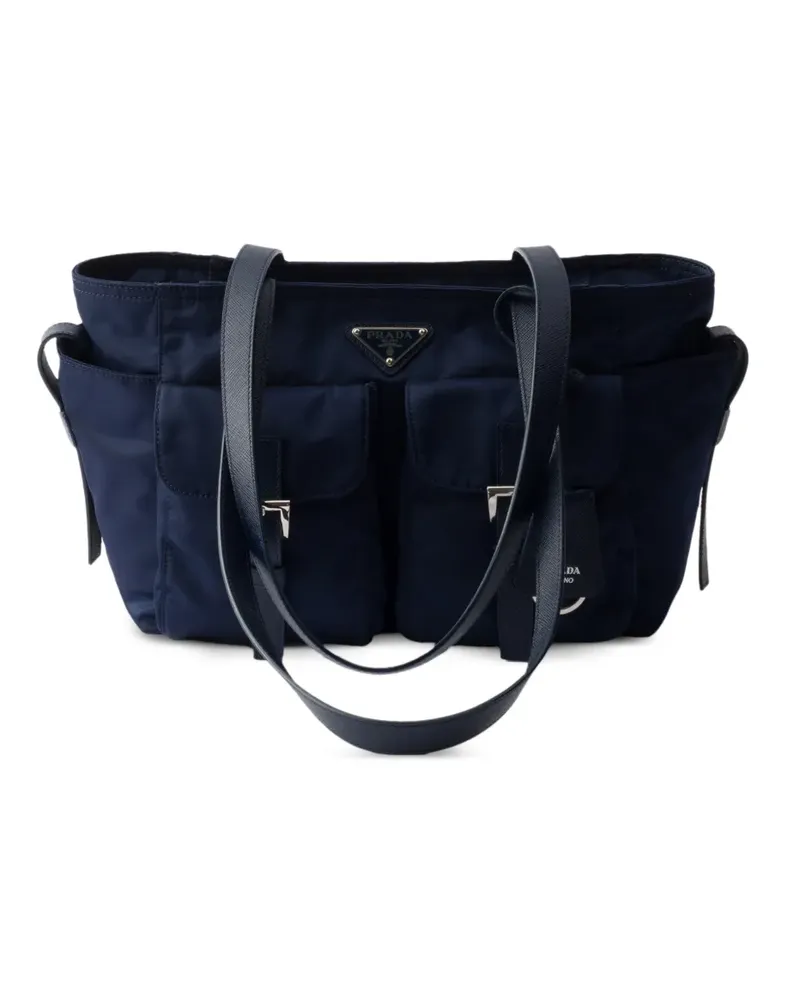 Prada Kleine Re-Nylon Schultertasche - Blau Blau