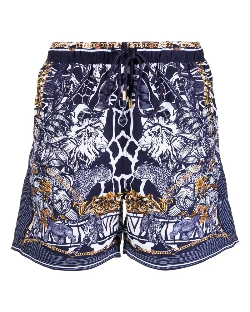 Camilla Badeshorts mit grafischem Print - Blau Blau