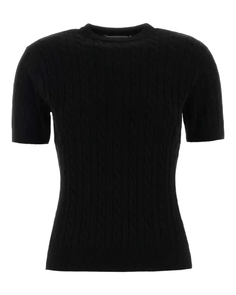 GIMAGUAS Rina cable-knit T-shirt - Schwarz Schwarz