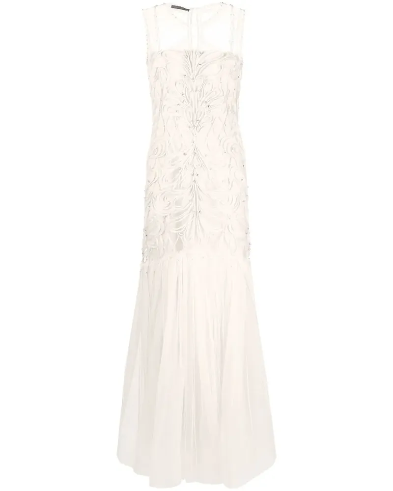 Alberta Ferretti Abendkleid mit semi-transparentem Einsatz - Nude Nude