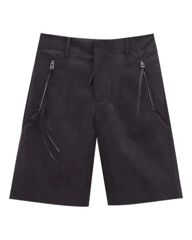 Post Archive Faction Bermudas mit Reißverschlussdetail - Schwarz Schwarz