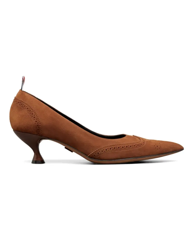 Thom Browne Wingtip Pumps aus Wildleder - Braun Braun