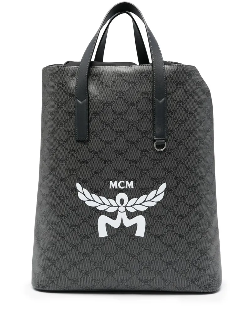 MCM Himmel Rucksack mit Logo-Print Schwarz