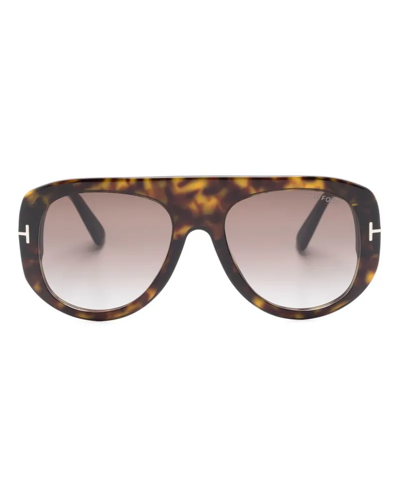 Tom Ford Cecil Sonnenbrille in Schildpattoptik - Braun Braun