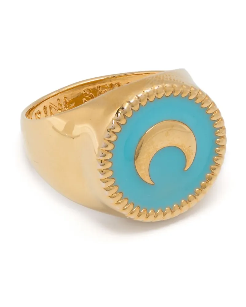Marine Serre Siegelring mit Emaille-Detail - Gold Gold