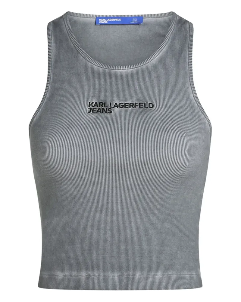 Karl Lagerfeld Geripptes Tanktop - Grau Grau