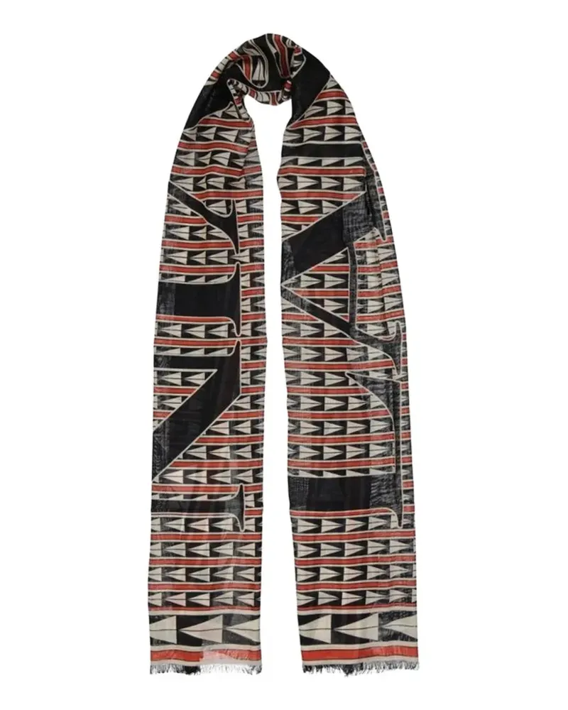 Lanvin Schal mit geometrischem Muster - Schwarz Schwarz