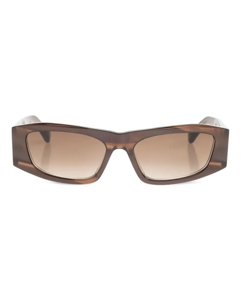 Balenciaga rectangle-frame sunglasses - Braun Braun