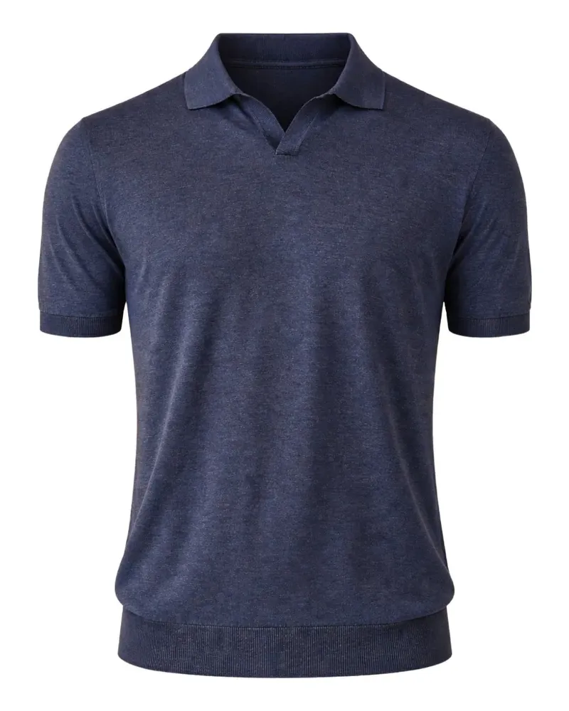 Gran Sasso polo-collar T-shirt - Blau Blau