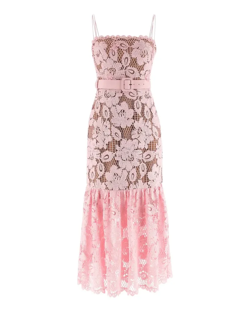 Self-Portrait crochet-lace midi dress - Rosa Rosa