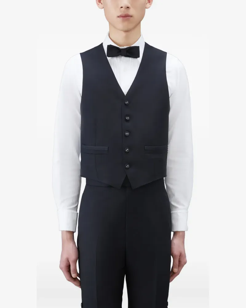 Thom Browne Weste aus Twill - Schwarz Schwarz