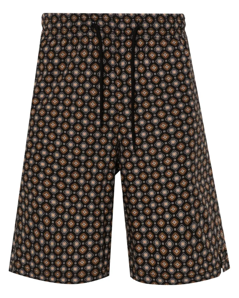 A.P.C. Vincento Badeshorts mit geometrischem Muster - Schwarz Schwarz
