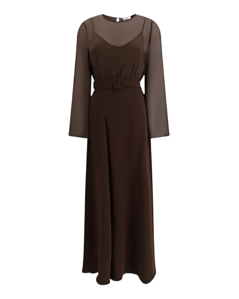 P.A.R.O.S.H. P.A.R.O H. Kleid mit Gürtel - Braun Braun