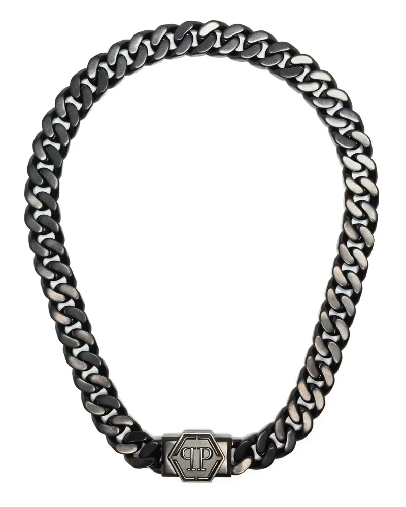 Philipp Plein Hexagon Halskette - Schwarz Schwarz