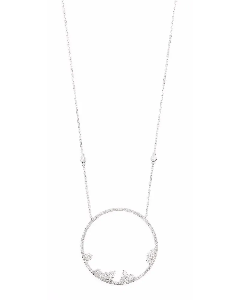 DJULA 18kt Weißgoldhalskette mit Diamanten - Silber Silber