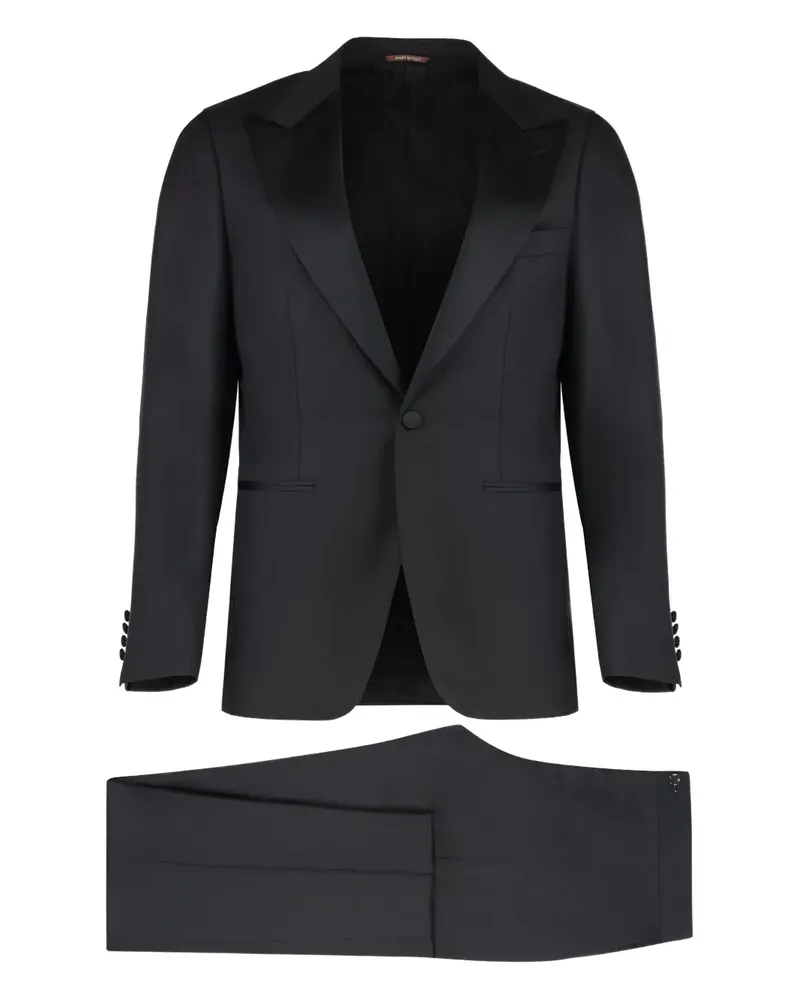 Canali Anzug mit steigendem Revers - Schwarz Schwarz