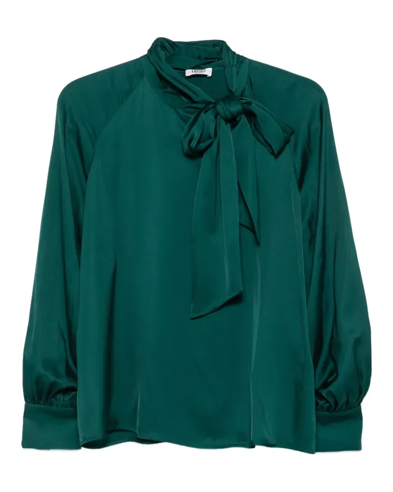 Liu Jo Bluse mit Raglanärmeln und Schleife - Grün Grün