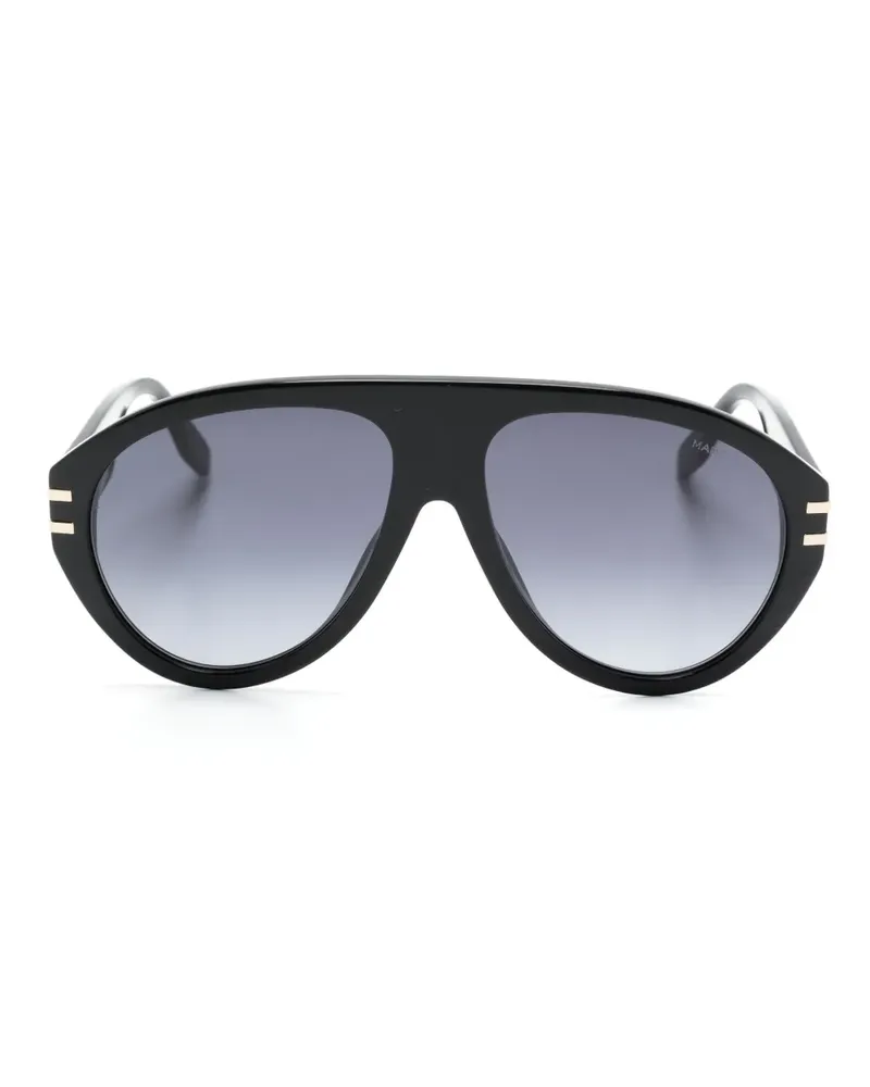 Marc Jacobs 747S Sonnenbrille mit Shield-Gestell - Schwarz Schwarz