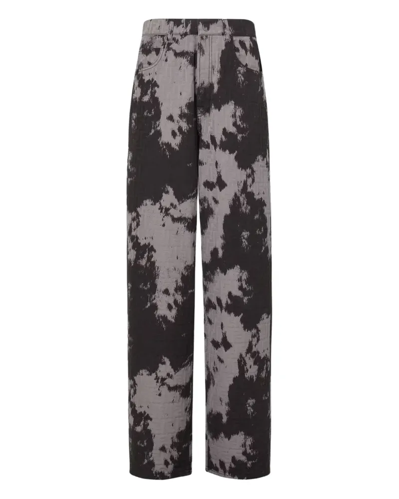Fendi Five-Pocket-Jeans mit Animal-Print - Grau Grau