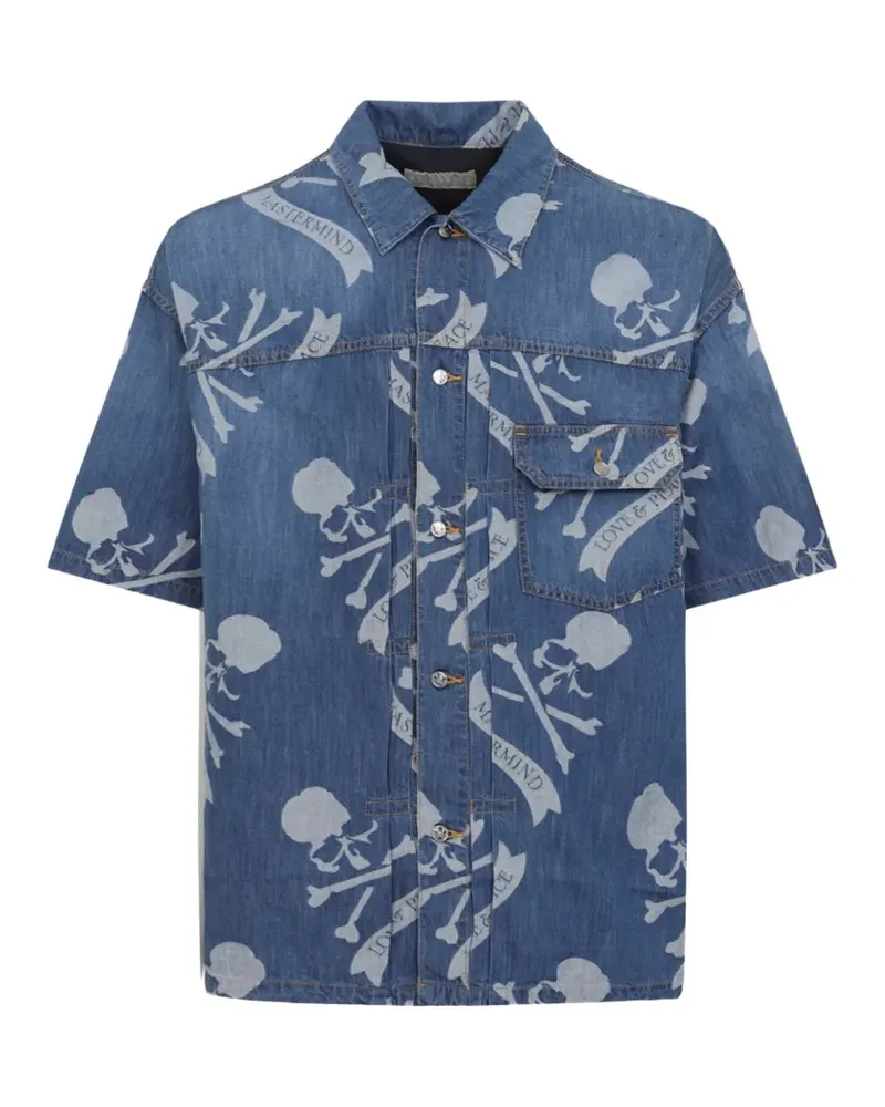 Mastermind World skull print shirt - Blau Blau