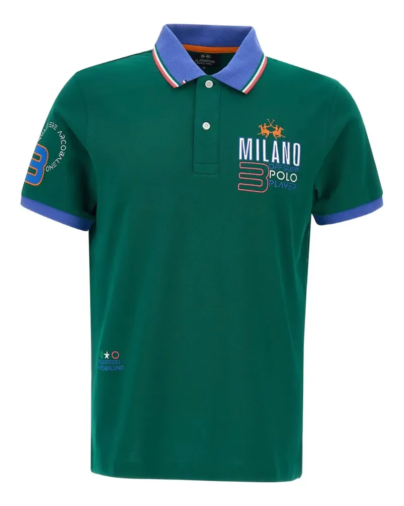 La Martina Besticktes Poloshirt - Grün Grün